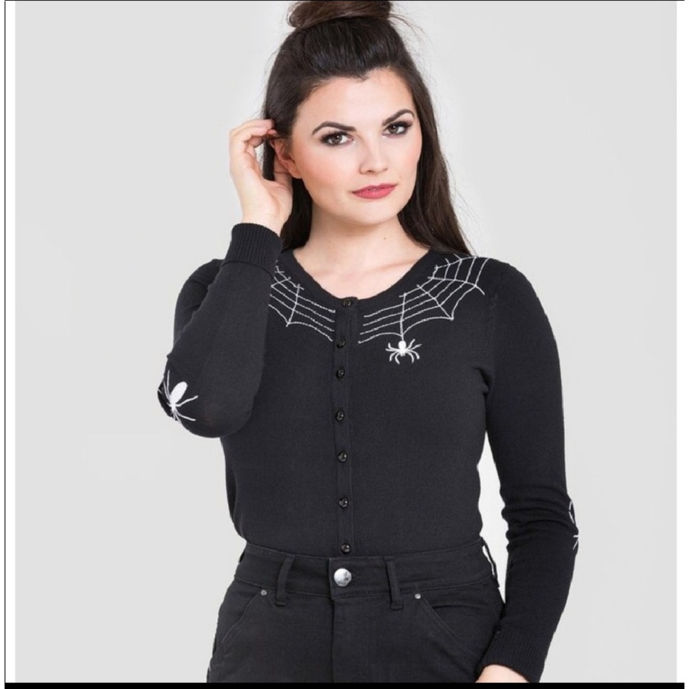 🚫SOLD🚫Hell Bunny retro spiderweb black cardigan